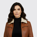 Emma Mid-Length Leather Jacket